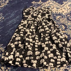 Porridge elephant print dress